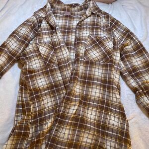 Brown oversized flannel